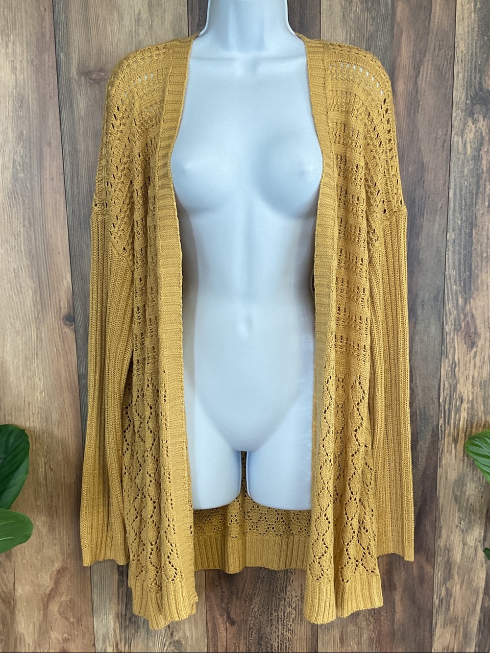 Marled by Reunited Clothing Long Open-Front Knit Cardigan XL 393B